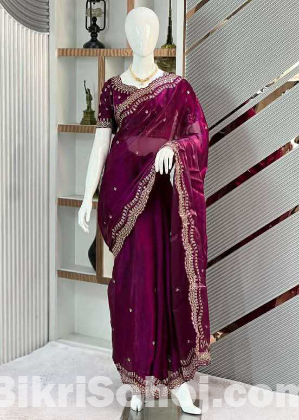 Georgette embroidered সারেএ at low price